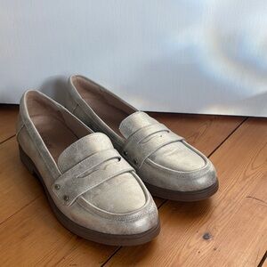 Dr. Scholl's Metallic Silver Loafers